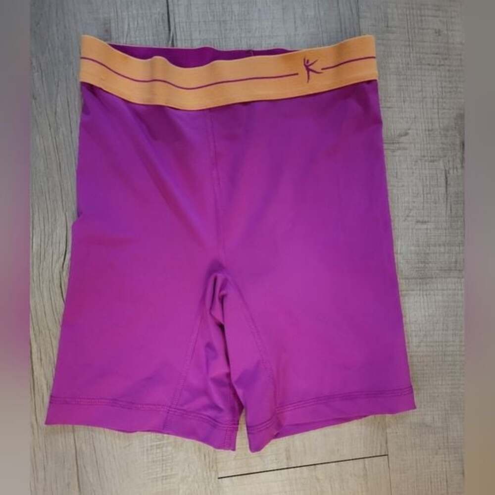 Danskin Fitted Purple Shorts with Orange Accents